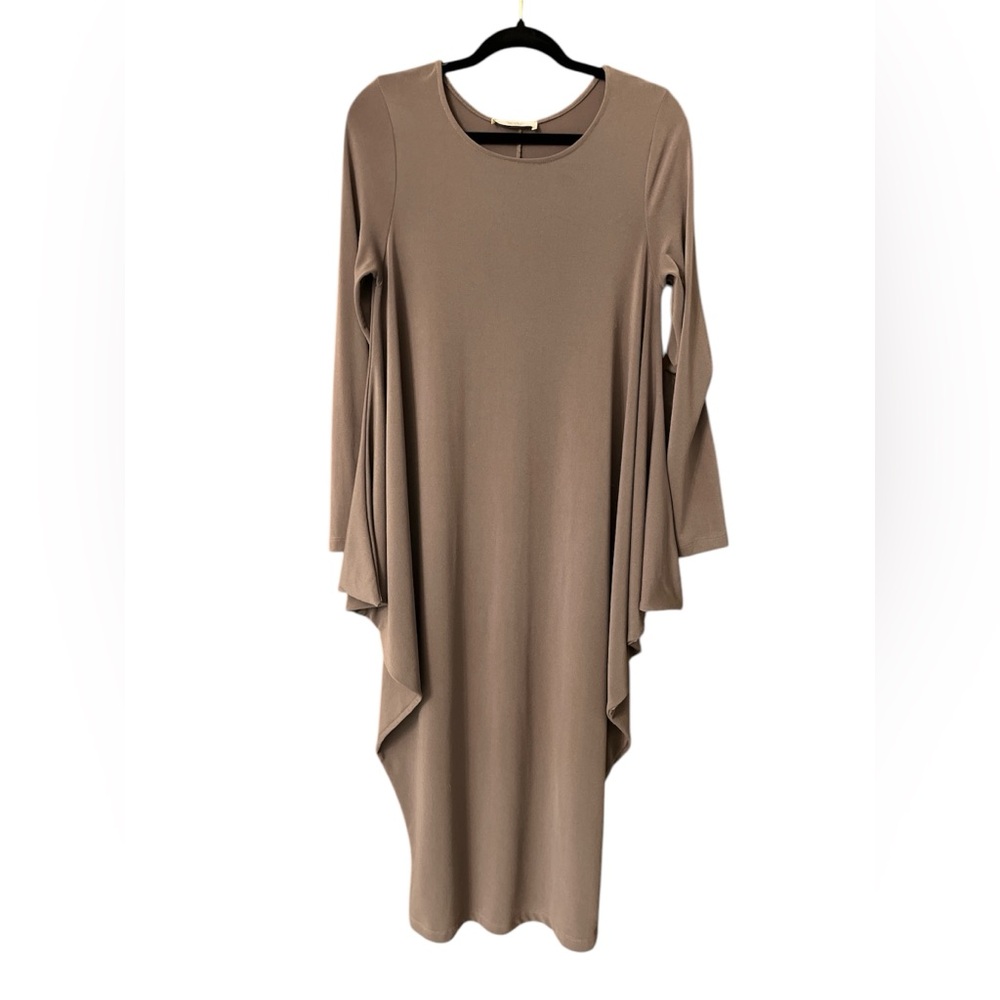 Vicolo taupe side panel midi dress